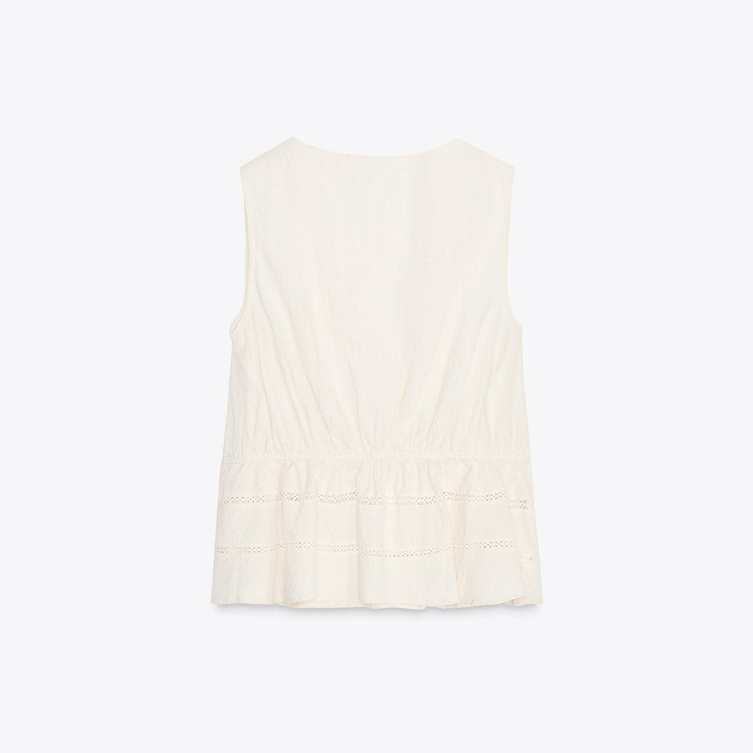 Moudda ZARA - Top - Fronce Taille, Pierres & Cordon - Tunisie 2
