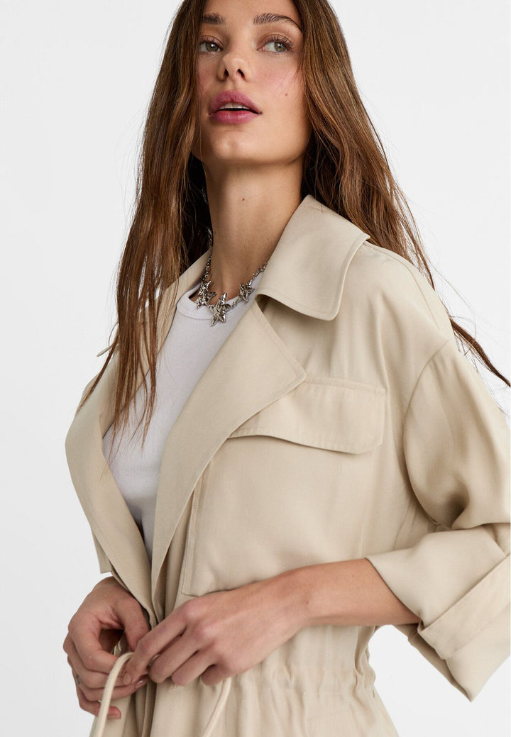 Moudda STRADIVARIUS - Trench Fluide Court - Tunisie 4