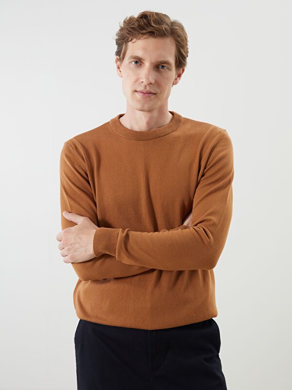 Moudda LC Waikiki - Pull en tricot Homme Mélange de chameau - Tunisie 1