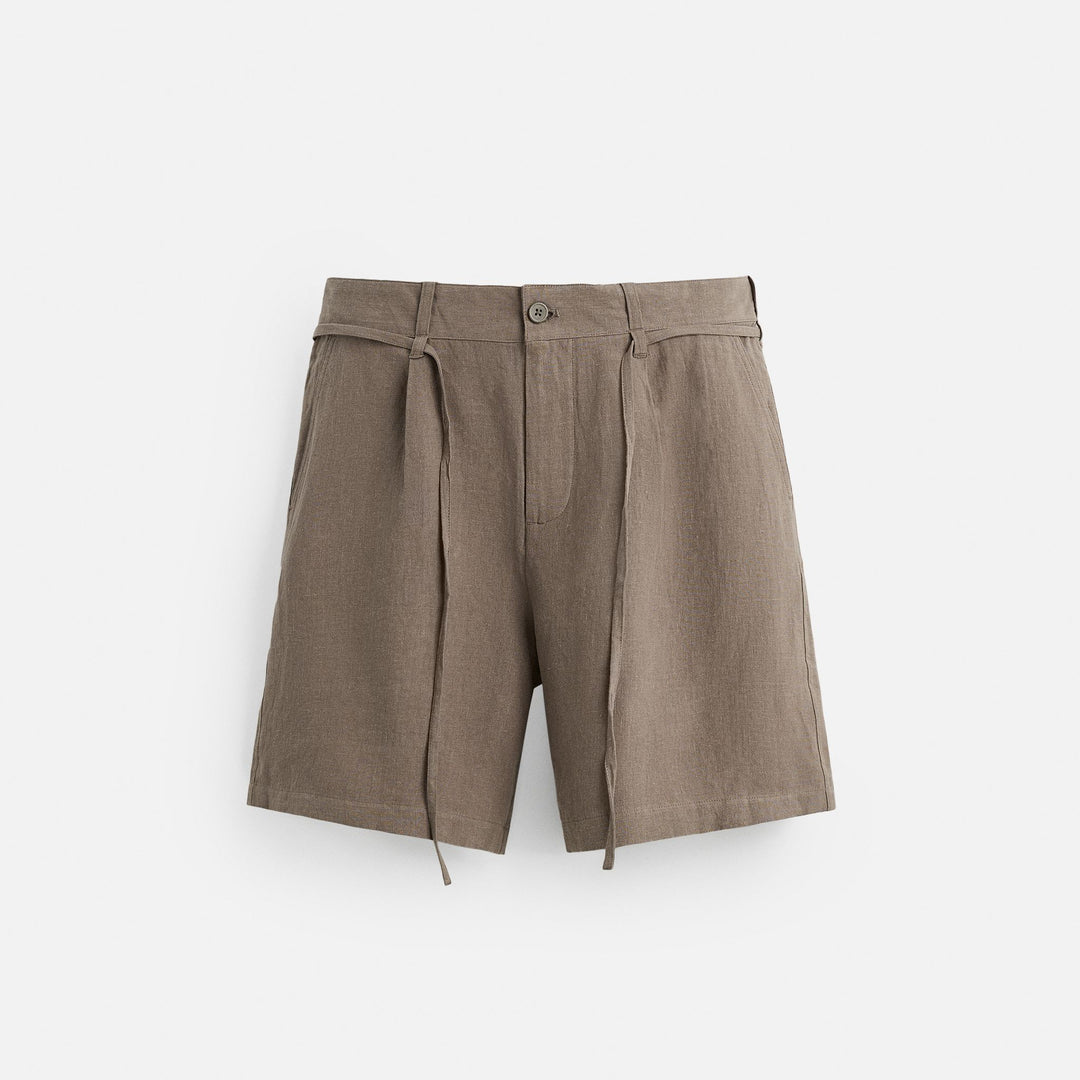Moudda ZARA - Short - 100% Lin & Ceinturé Clapton (Crafted Midnight) - Tunisie 1