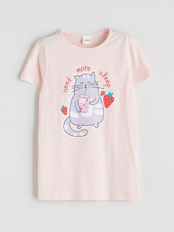 Moudda LC Waikiki - Pyjama jersey manches courtes Fille Rose - Tunisie 2