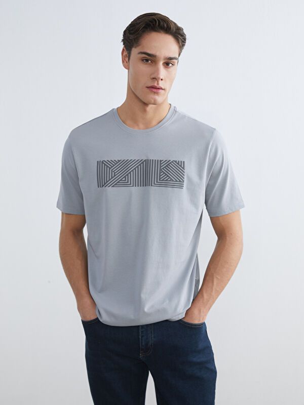 Moudda LC Waikiki - T-shirt imprimé manches courtes en jersey pour Homme - Tunisie 1