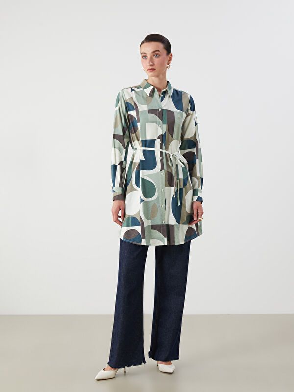 Moudda LC Waikiki - Tunique tissée imprimée manches longues Femme Imprimé mélange - Tunisie 2