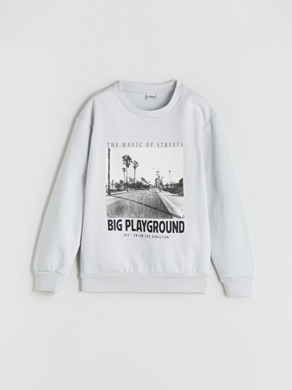 Moudda LC Waikiki - Sweatshirt en jersey Garçon Gris clair - Tunisie 1