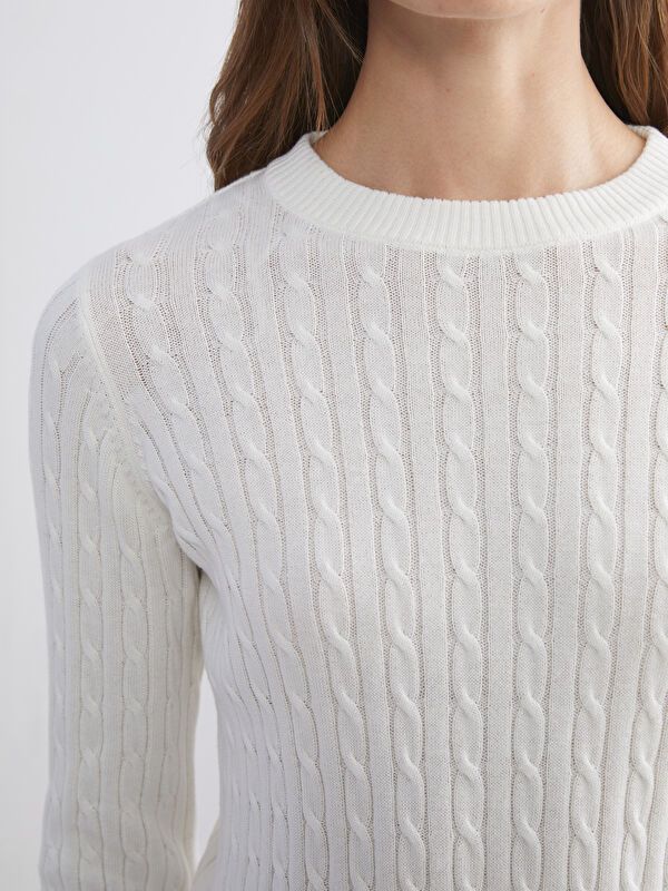 Moudda LC Waikiki - Pull tricot maternité Femme Ecru - Tunisie 3