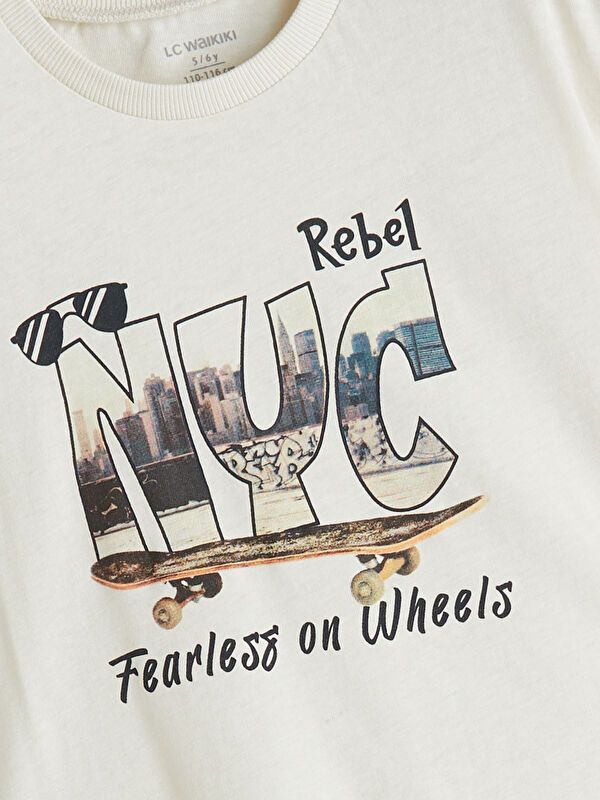 Moudda LC Waikiki - Ensemble en jersey manches courtes Garçon Beige clair - Tunisie 3