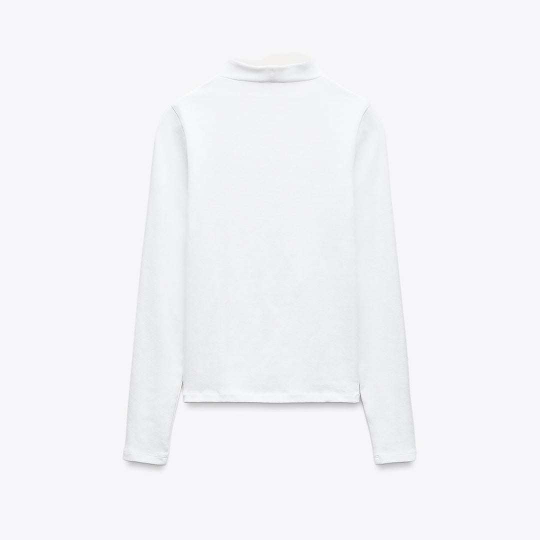 Moudda ZARA - T-Shirt - Coton/Élasthanne & Col Montant - Tunisie 2