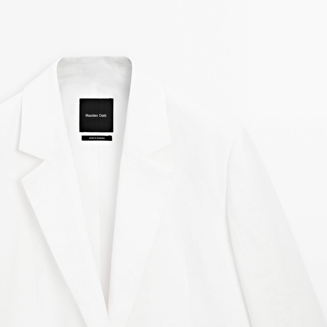 Moudda Massimo Dutti - Veste Costume Lin - Blanche - Tunisie 4