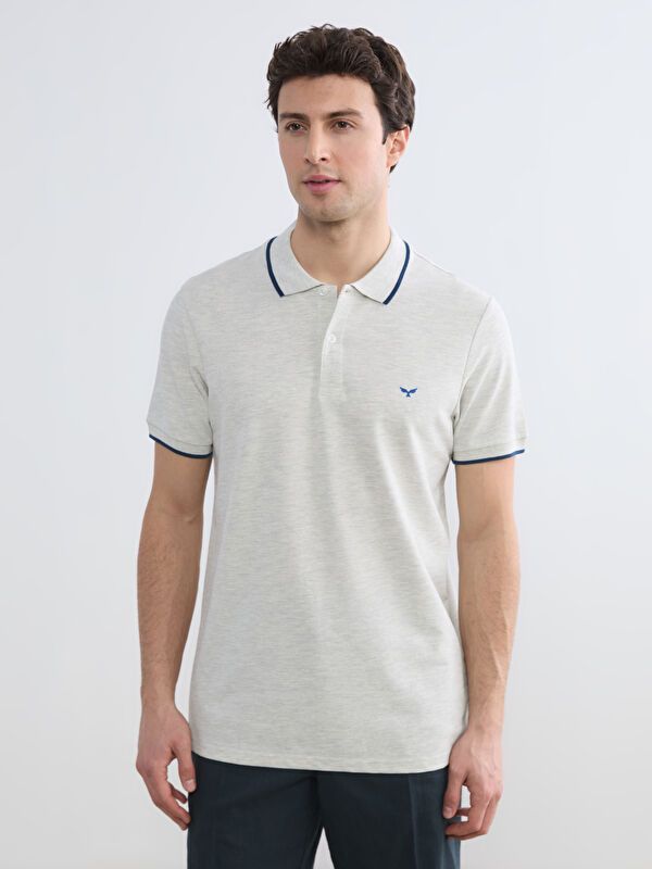 Moudda LC Waikiki - T-shirt col polo basique manches courtes en jersey pour Homme - Tunisie 1