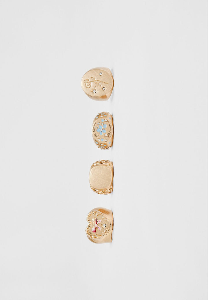 Moudda STRADIVARIUS - Lot de 4 Bagues Peintes - Tunisie 4
