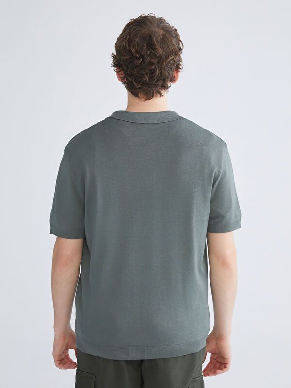 Moudda LC Waikiki - Pull tricot manches courtes Homme Vert terne - Tunisie 4