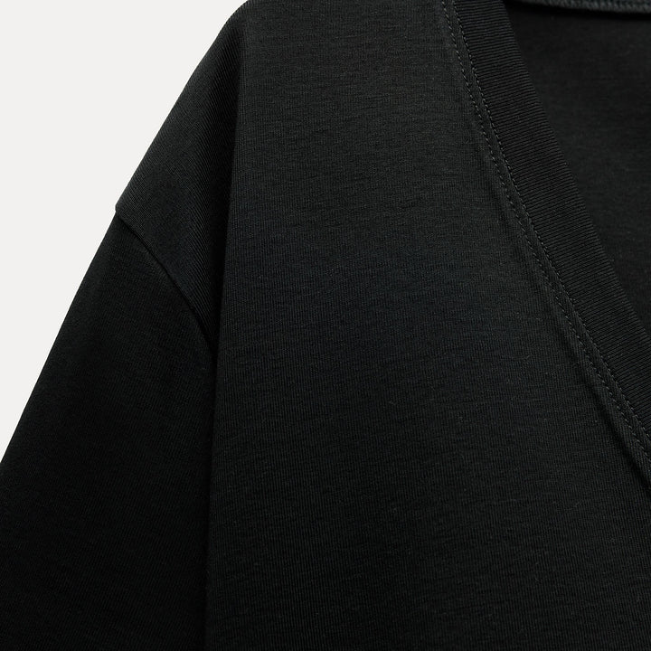 Moudda ZARA - T-shirt Col V Minimaliste Coton Mercerisé - Tunisie 4