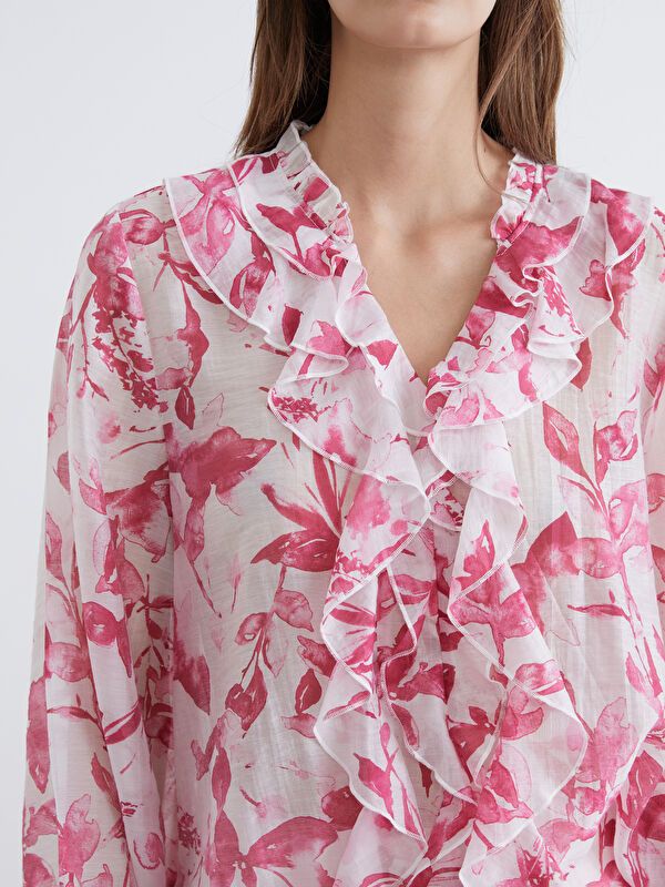 Moudda LC Waikiki - Chemisier (blouse) imprimé manches longues en tissu pour Femme - Tunisie 3