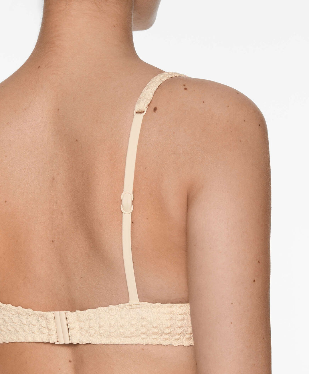 Moudda Oysho - Culotte Halter Mousse Extra Sans Armatures Crochet Bouclé Écru - Tunisie 3