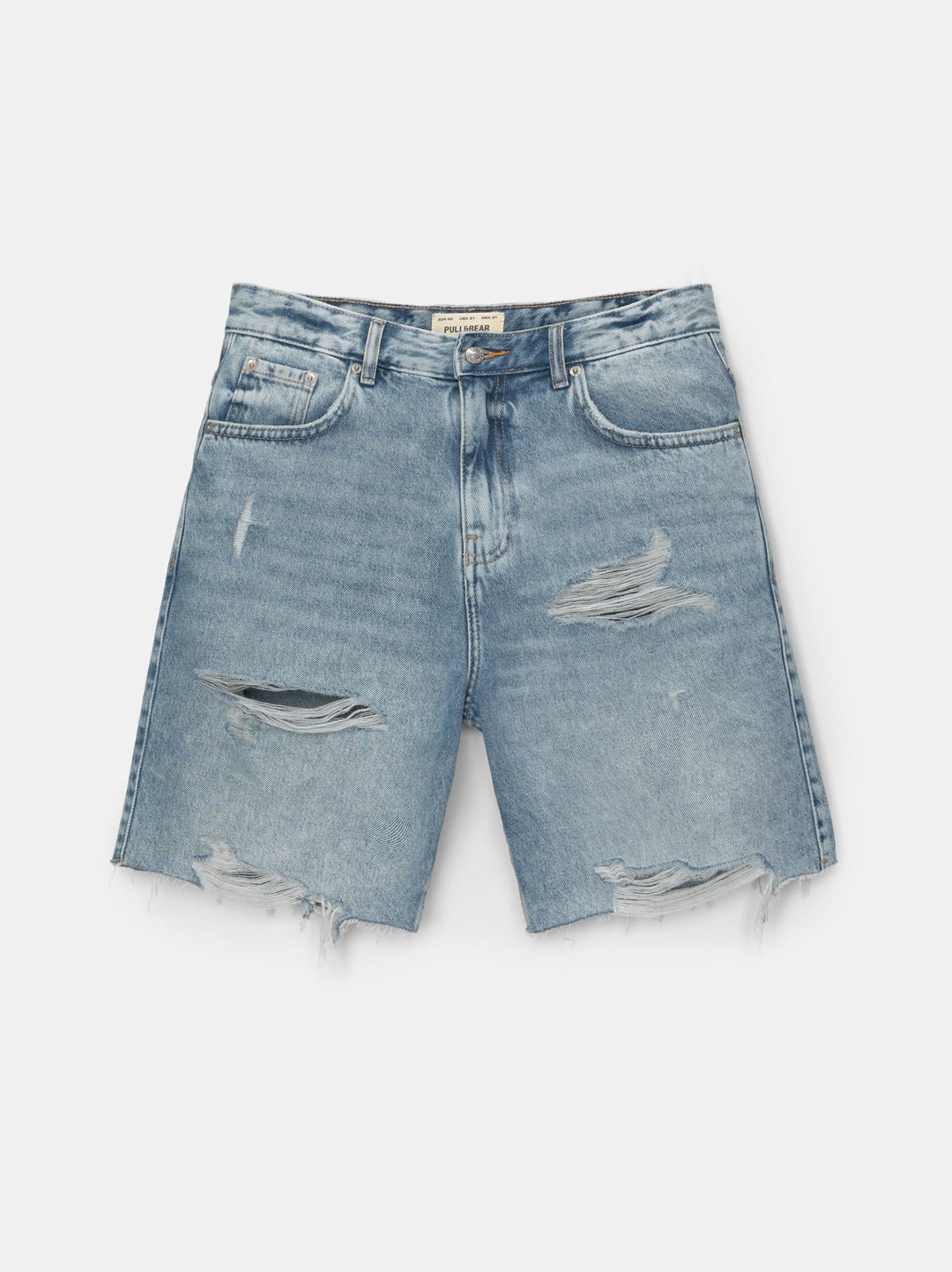 Moudda PULL & BEAR - Bermuda Denim Straight Déchiré - Tunisie 1