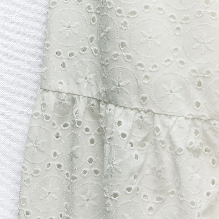 Moudda ZARA - Robe mi-longue broderie suisse encolure froncée - Tunisie 3