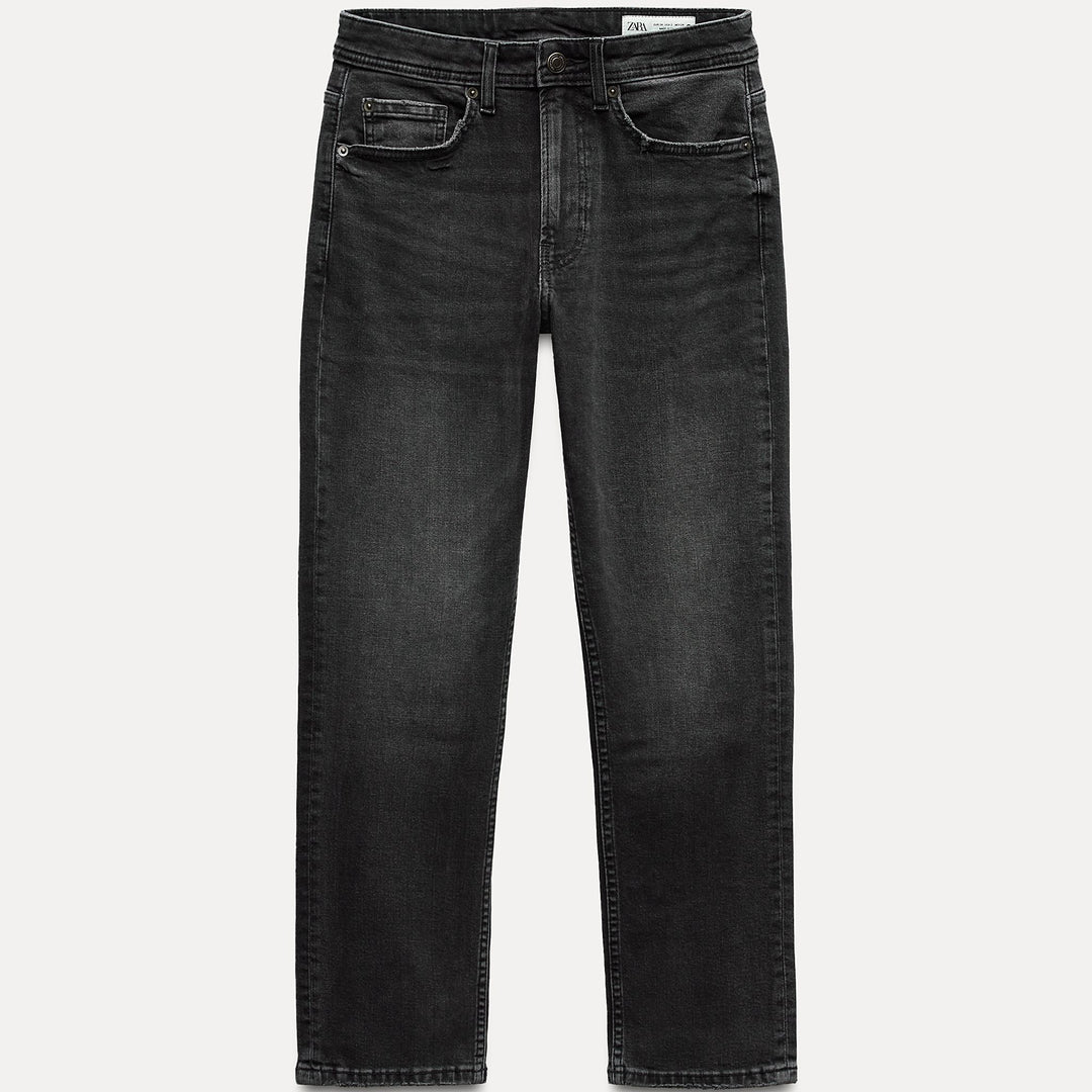 Moudda ZARA - Jean relaxed slim noir antique - Tunisie 1