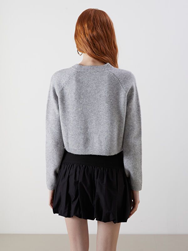 Moudda LC Waikiki - Cardigan en tricot Femme Mélange gris clair - Tunisie 4