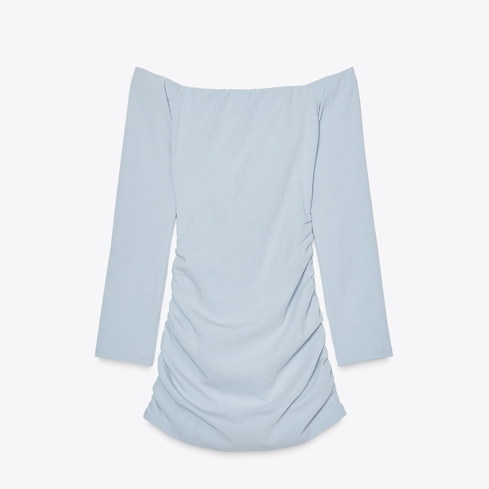 Moudda ZARA - Robe Mini - Fronces, Off-Shoulder & Fluide - Tunisie 2