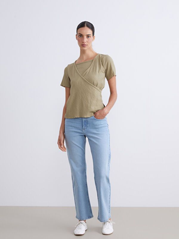 Moudda LC Waikiki - Pantalon jean tissé basique Femme Rodéo mid indigo - Tunisie 1