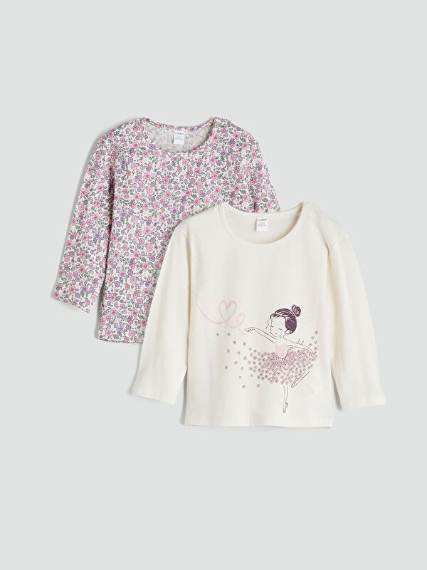 Moudda LC Waikiki - Pack body jersey manches longues Fille Crème - Tunisie 1