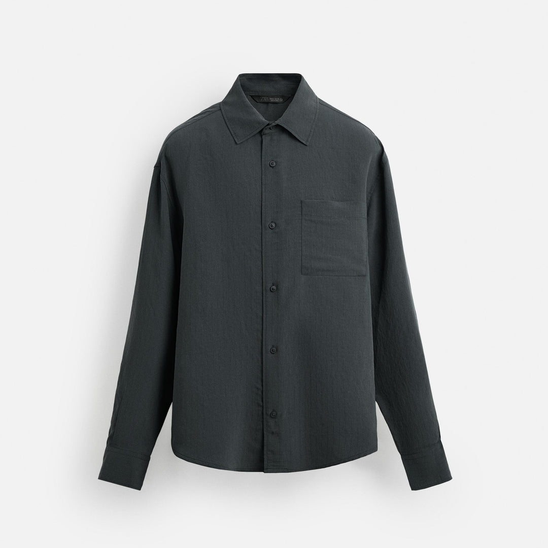 Moudda ZARA - Chemise Tencel (Gris Anthracite) - Tunisie 1