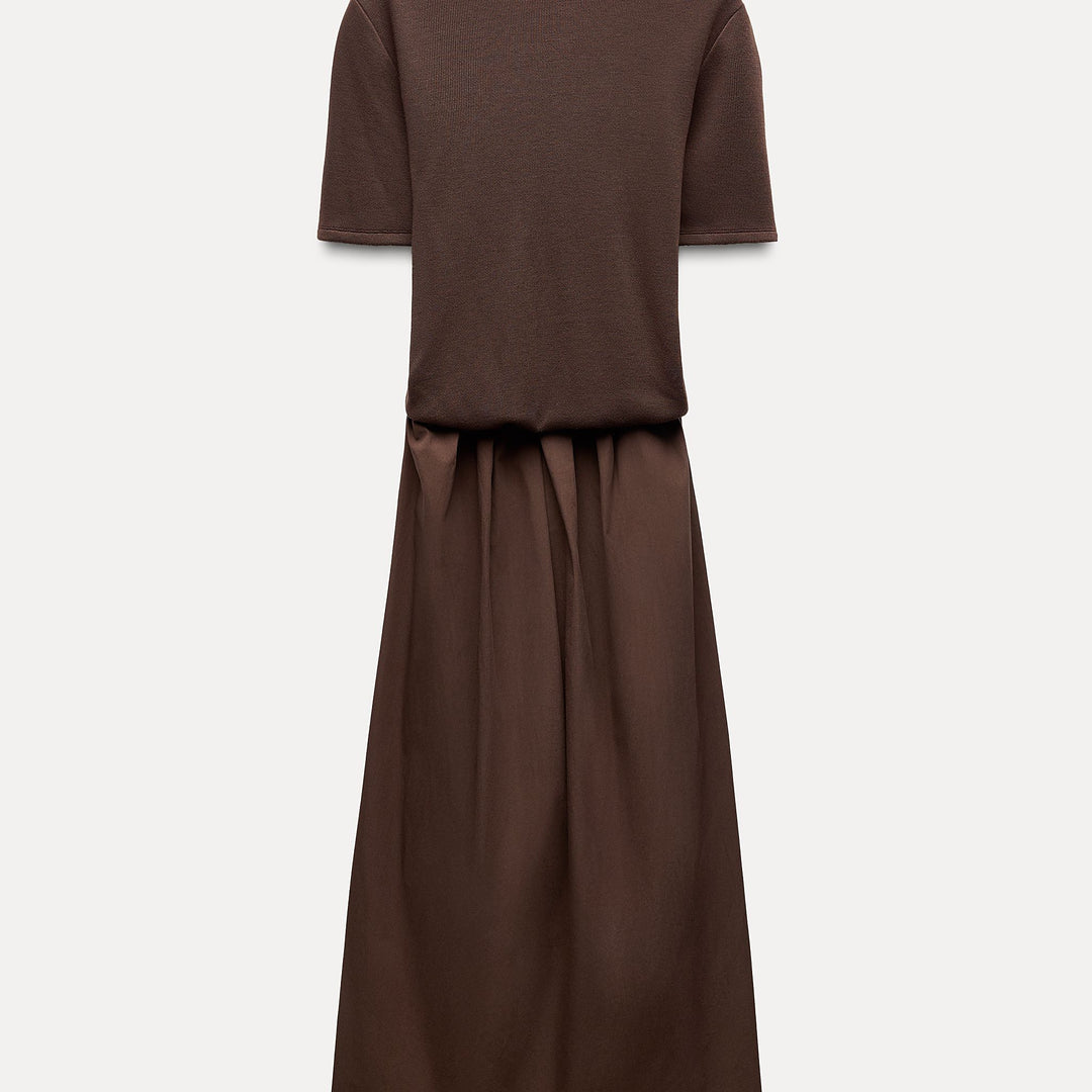 Moudda ZARA - Robe douce combinée en popeline - Tunisie 2