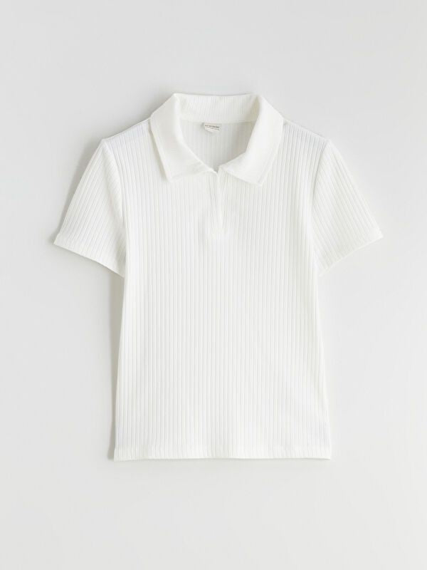 Moudda LC Waikiki - Body jersey manches courtes Fille Ecru - Tunisie 1