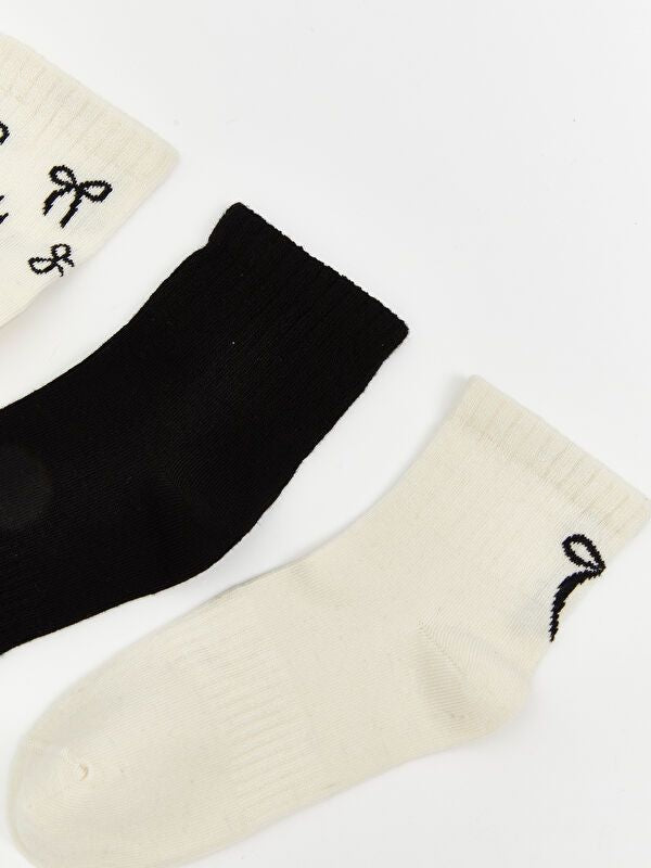 Moudda LC Waikiki - Chaussettes courtes Femme Crème - Tunisie 3