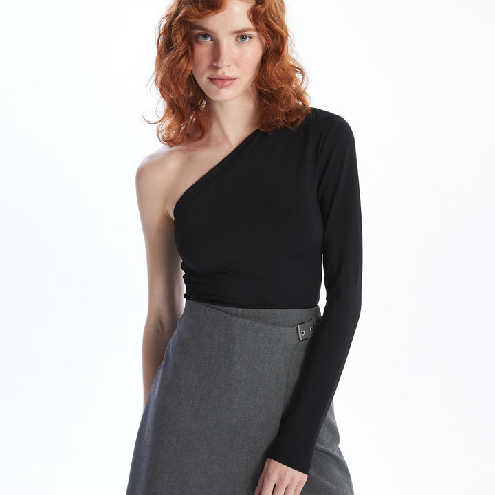 Moudda LC Waikiki - Body en jersey manches longues Femme Noir - Tunisie 1