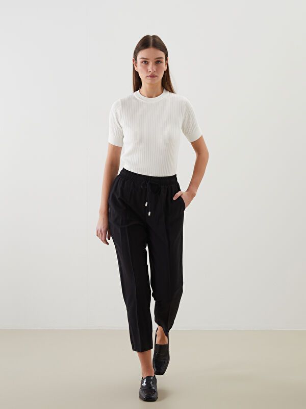 Moudda LC Waikiki - Pantalon tissé fin Femme Noir - Tunisie 1