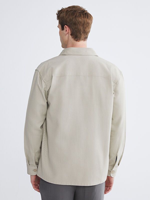 Moudda LC Waikiki - Veste-chemise tissée Homme Beige - Tunisie 4