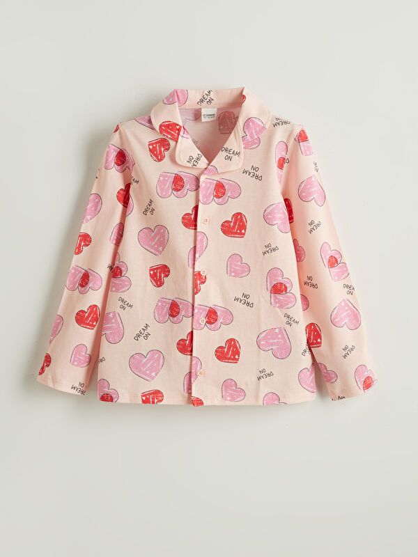 Moudda LC Waikiki - Pyjama en jersey manches longues moyen Fille Imprimé rose clair - Tunisie 2