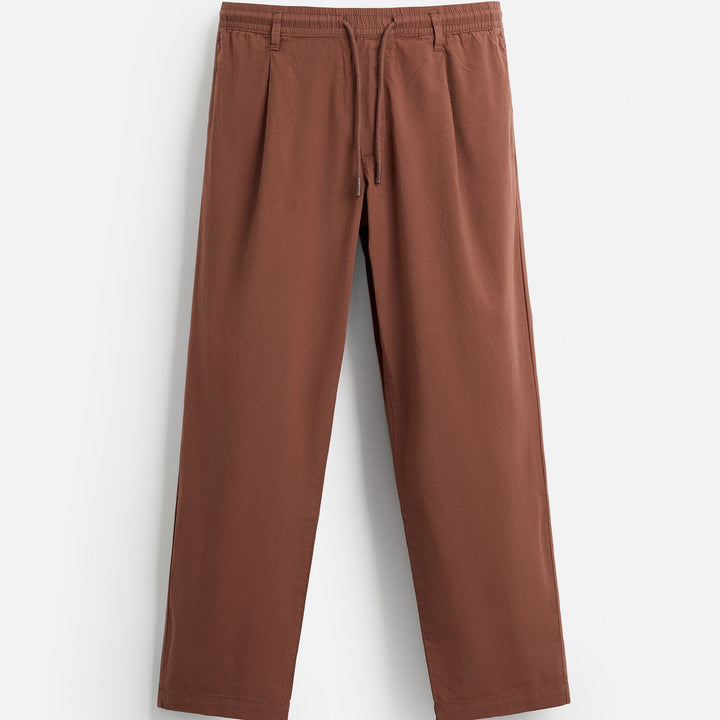 Moudda ZARA - Pantalon Popeline - Taille Élastique (Marine & Argile) - Tunisie 1
