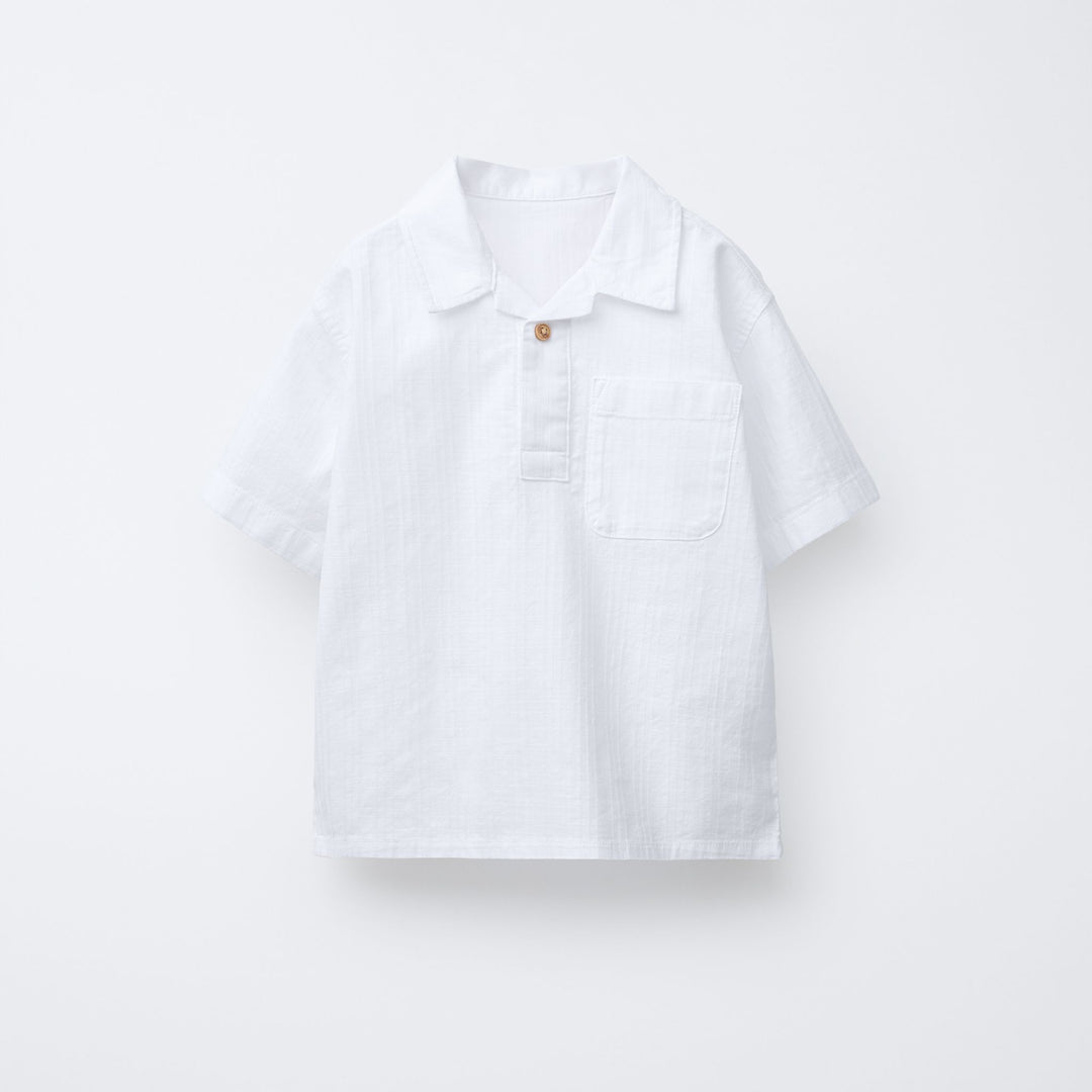 Moudda ZARA - Chemise Enfant - Polo Écru & Texture Basique (6T) - Tunisie 1