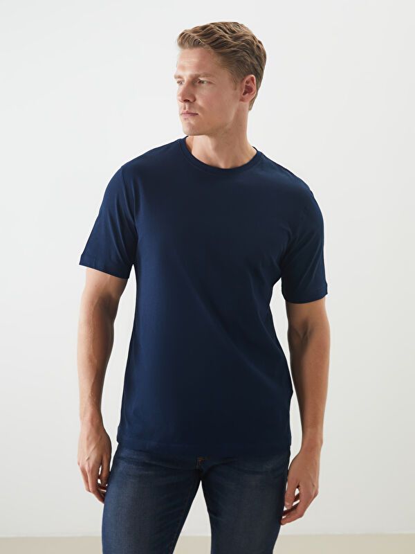 Moudda LC Waikiki - T-shirt basique col rond manches courtes en jersey - Tunisie 1