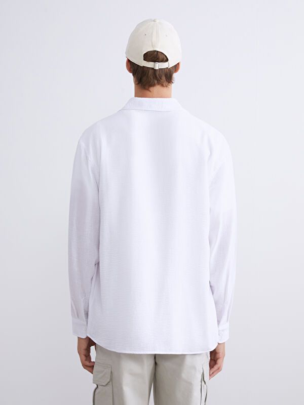 Moudda LC Waikiki - Chemise tissée manches longues Homme Buxe blanc - Tunisie 4