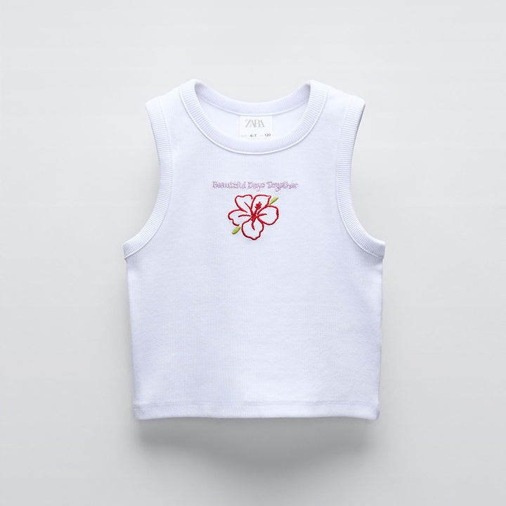 Moudda ZARA - T-shirt fille top brodé - Tunisie 2