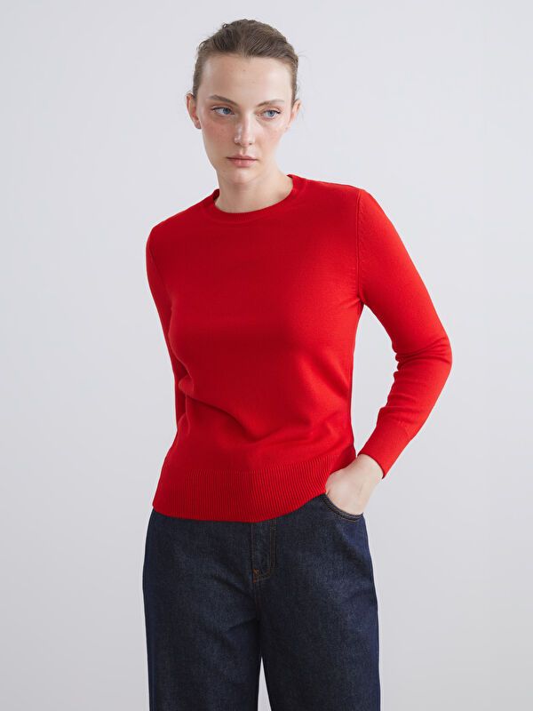 Moudda LC Waikiki - Pull tricot maternité Femme Rouge - Tunisie 1