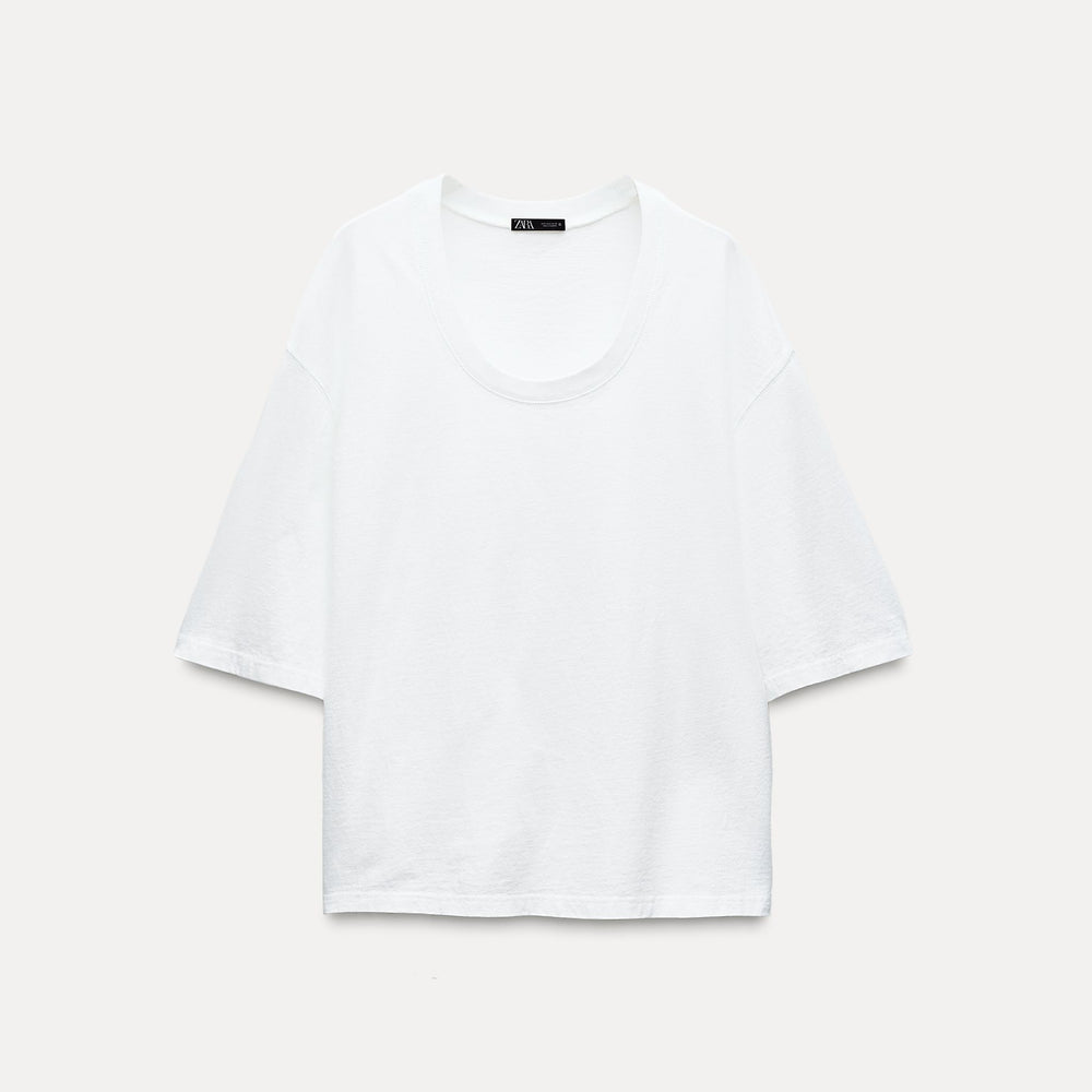 Moudda ZARA - T-shirt Oversize Col Rond - Tunisie 2