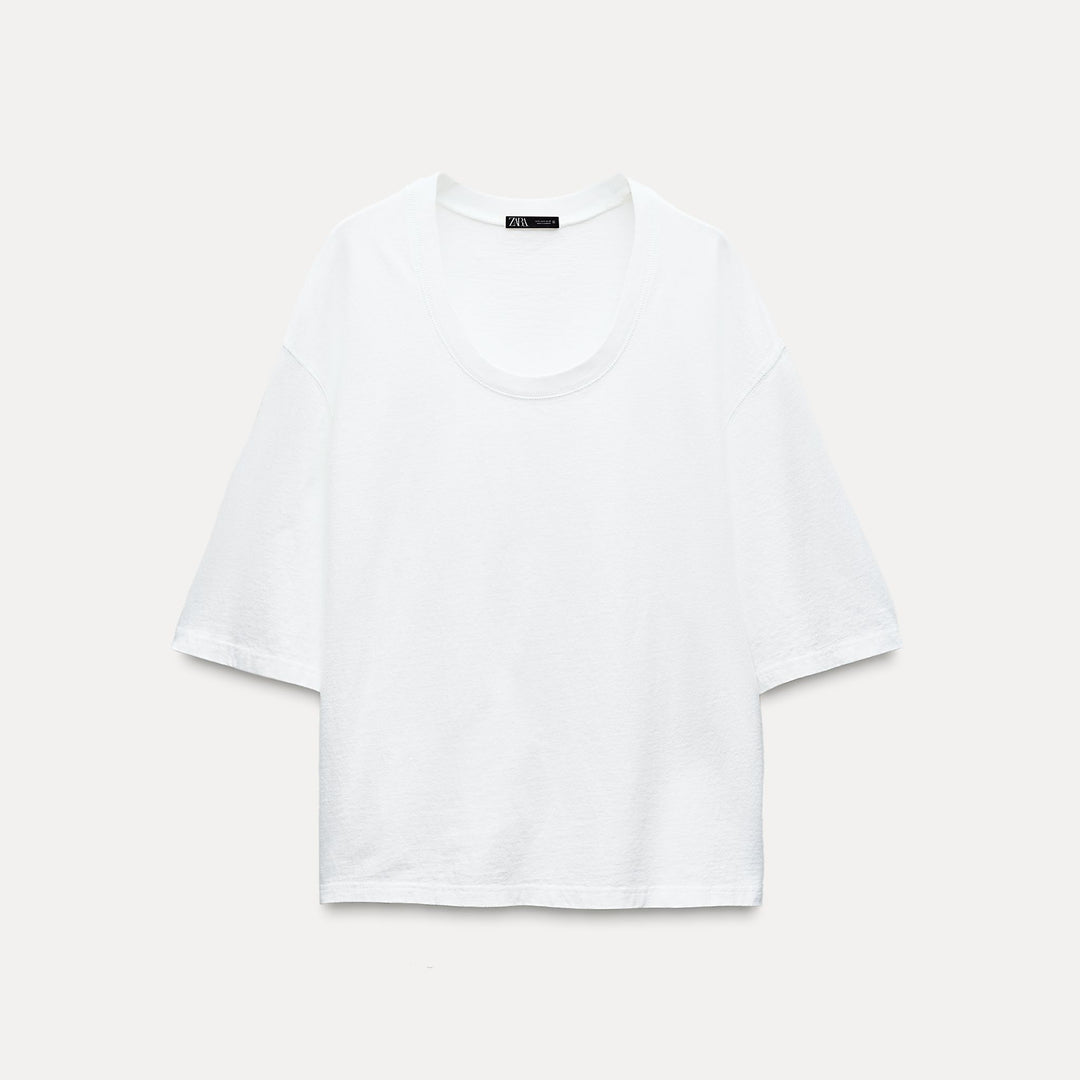 Moudda ZARA - T-shirt Oversize Col Rond - Tunisie 2