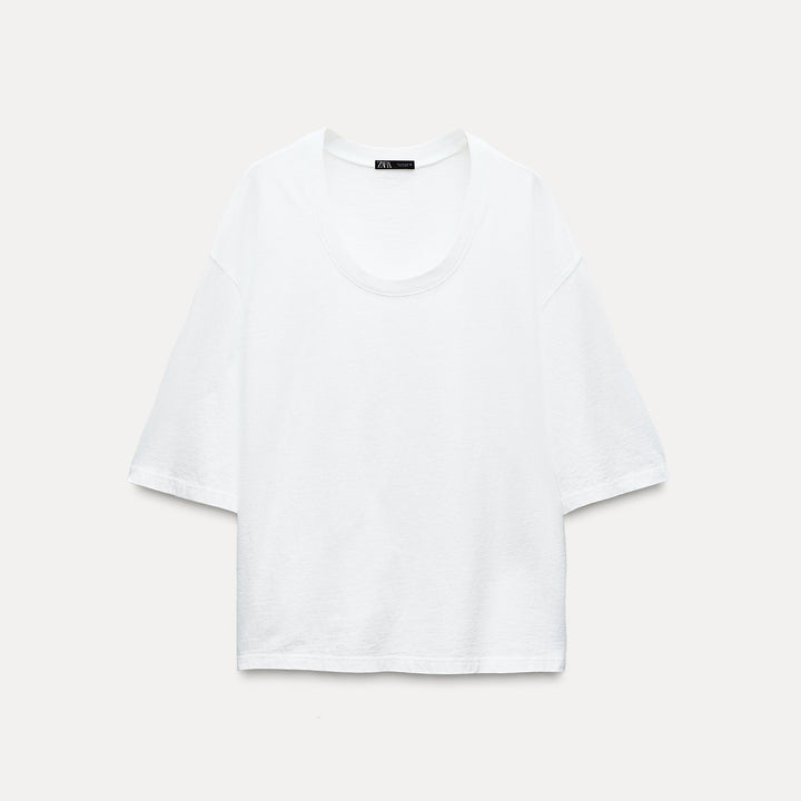 Moudda ZARA - T-shirt Oversize Col Rond - Tunisie 2