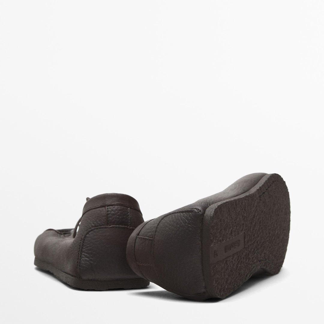 Moudda Massimo Dutti - Chaussure douce bordeaux huilée marron - Tunisie 6