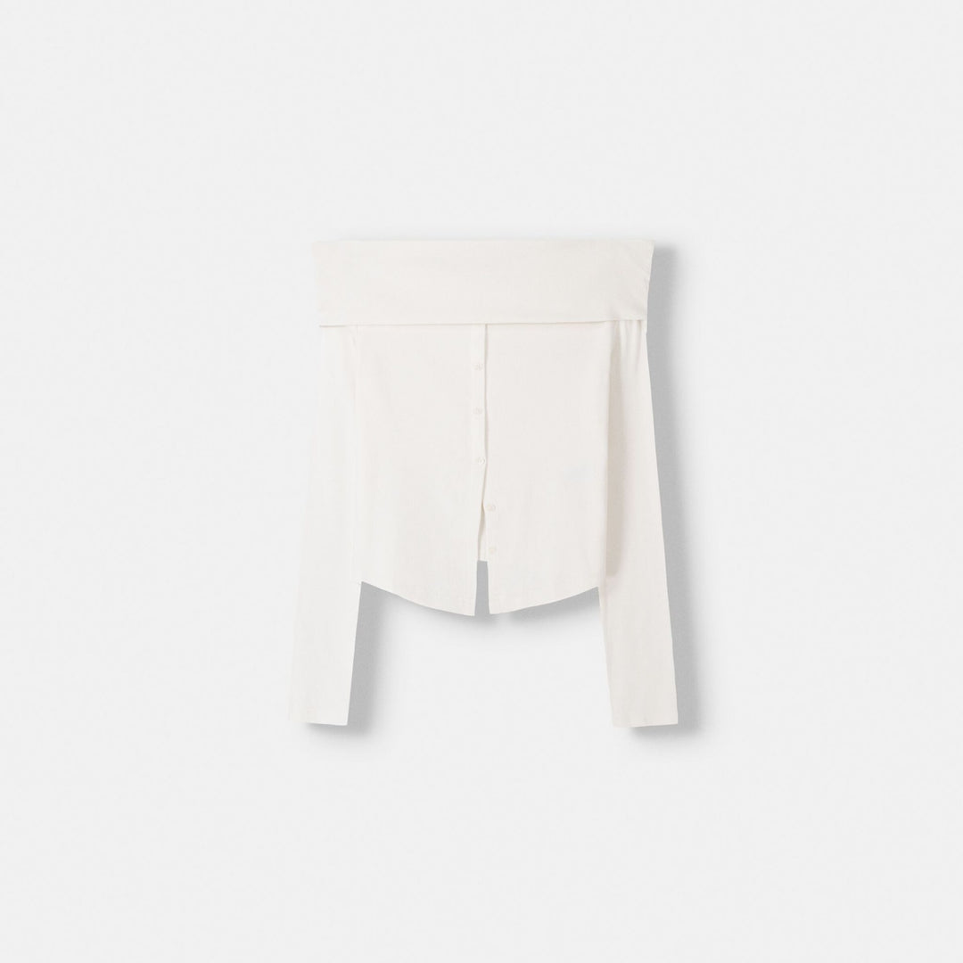 Moudda BERSHKA - T-Shirt - Mesonera & Boutons Devant - Tunisie 1