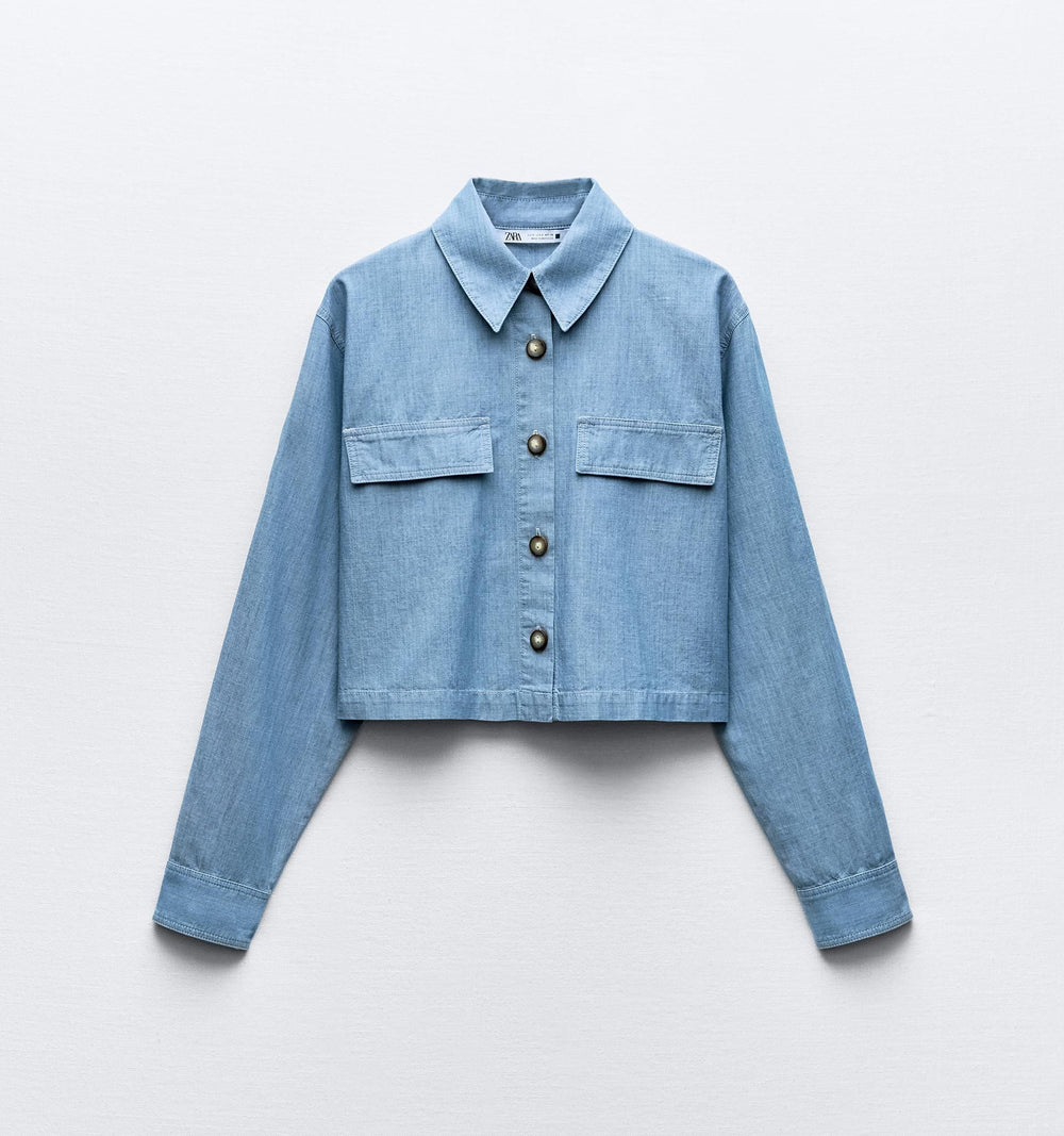 Moudda ZARA - Chemise courte en chambray – ensemble coordonné - Tunisie 2