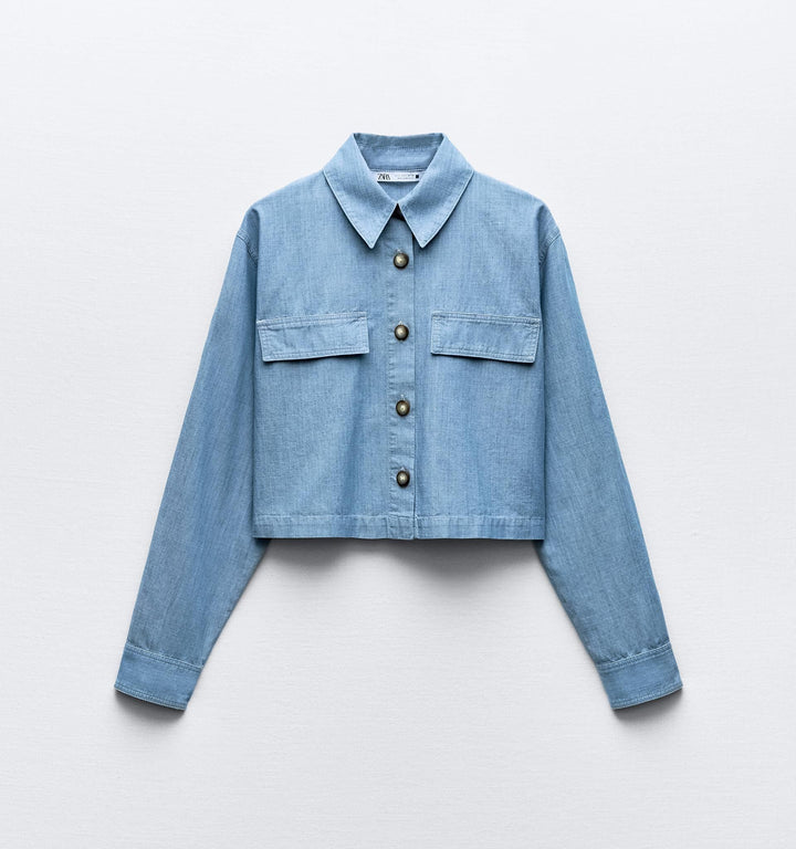 Moudda ZARA - Chemise courte en chambray – ensemble coordonné - Tunisie 2