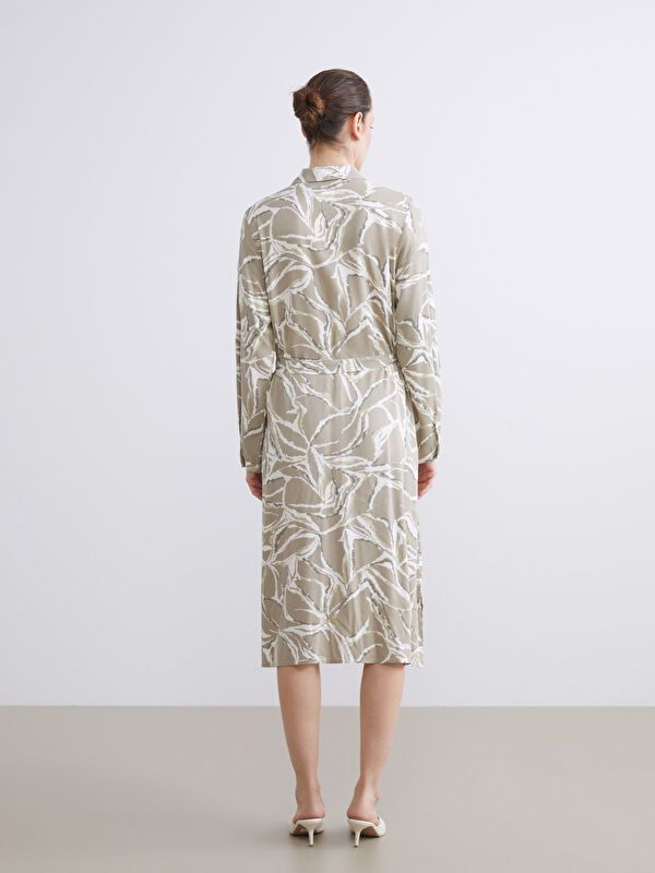 Moudda LC Waikiki - Robe tissée manches longues Femme Imprimé vert - Tunisie 4