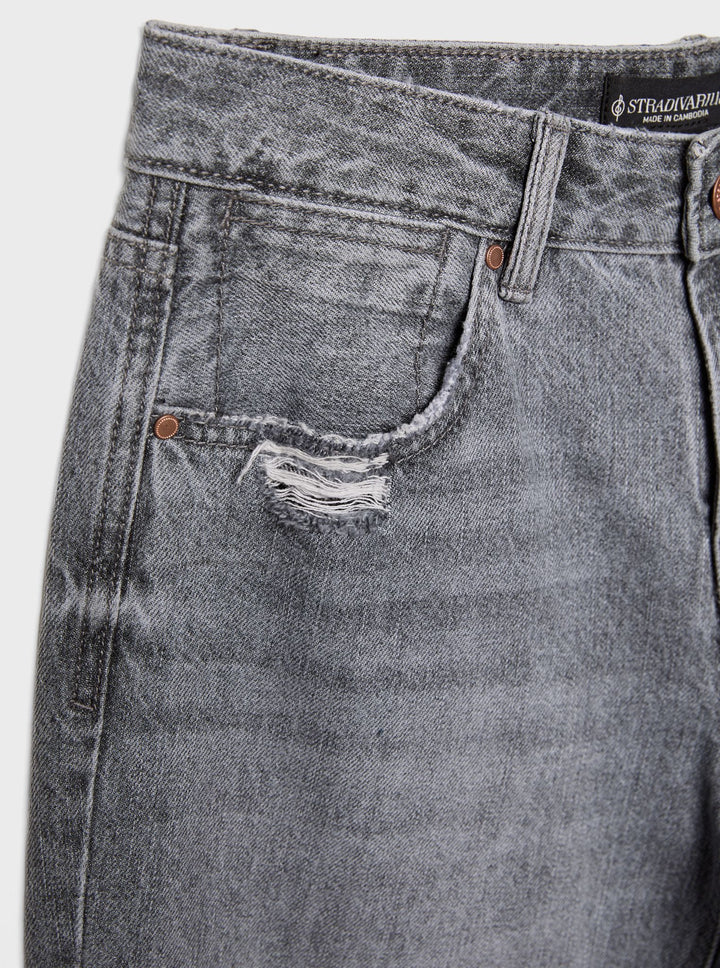 Moudda STRADIVARIUS - Jean Straight Bas 50% Coton Biologique - Tunisie 1