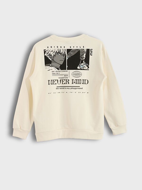 Moudda LC Waikiki - Sweatshirt en jersey Garçon Crème - Tunisie 2