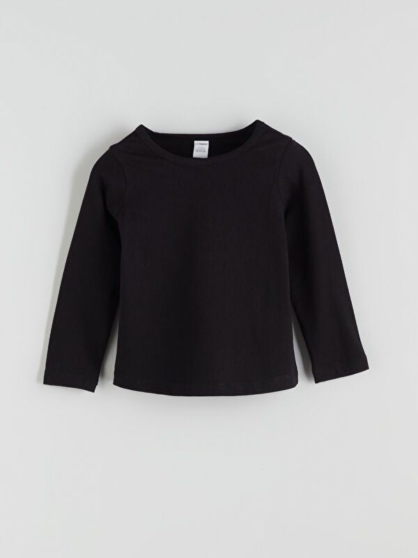 Moudda LC Waikiki - Body jersey basique manches longues Fille Noir - Tunisie 1